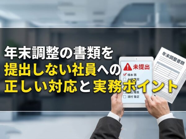 年末調整の書類を提出しない社員への正しい対応と実務ポイント