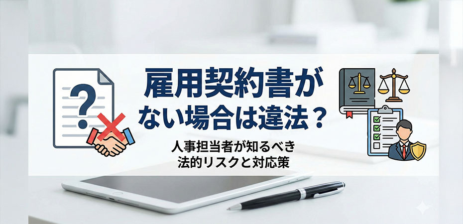 雇用契約書がない場合は違法？人事担当者が知るべき法的リスクと対応策