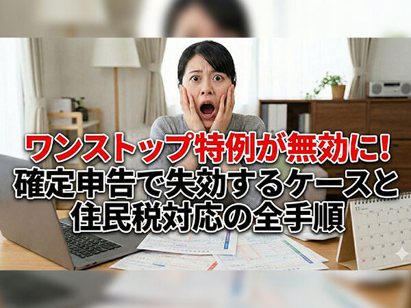 ワンストップ特例が無効に!確定申告で失効するケースと住民税対応の全手順