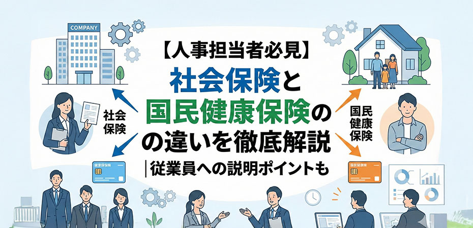 【人事担当者必見】社会保険と国民健康保険の違いを徹底解説|従業員への説明ポイントも