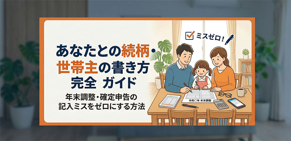 あなたとの続柄・世帯主の書き方完全ガイド｜年末調整・確定申告の記入ミスをゼロにする方法