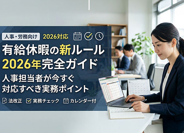有給休暇の新ルール2026年完全ガイド｜人事担当者が今すぐ対応すべき実務ポイント