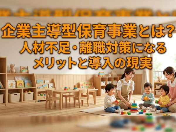 企業主導型保育事業とは？人材不足・離職対策になるメリットと導入の現実