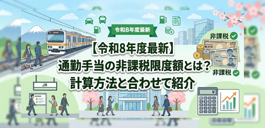 【令和8年度最新】通勤手当の非課税限度額とは？計算方法と合わせて紹介