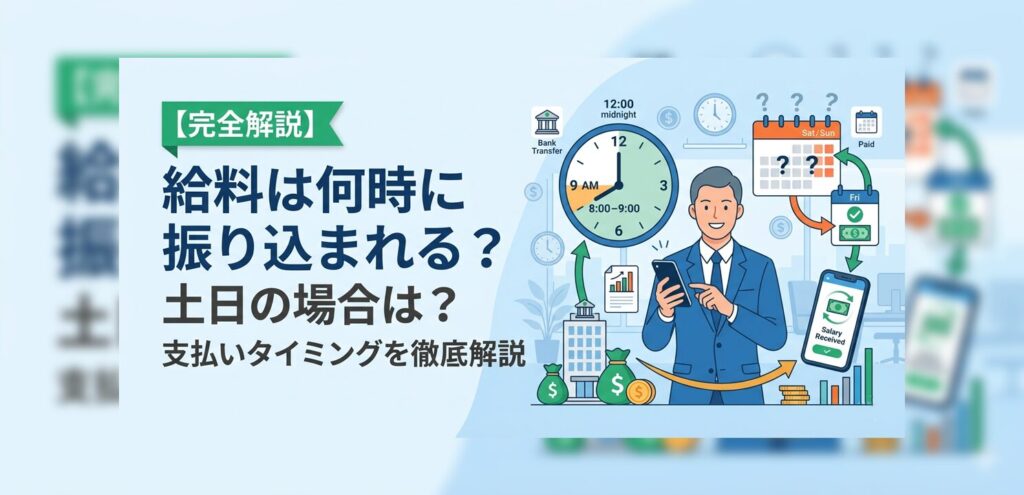 給料は何時に振り込まれる？土日の場合は？支払いタイミングを完全解説