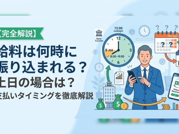 給料は何時に振り込まれる？土日の場合は？支払いタイミングを完全解説