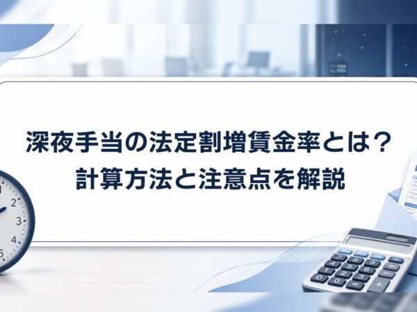 深夜手当の法定割増賃金率とは？計算方法と注意点を解説
