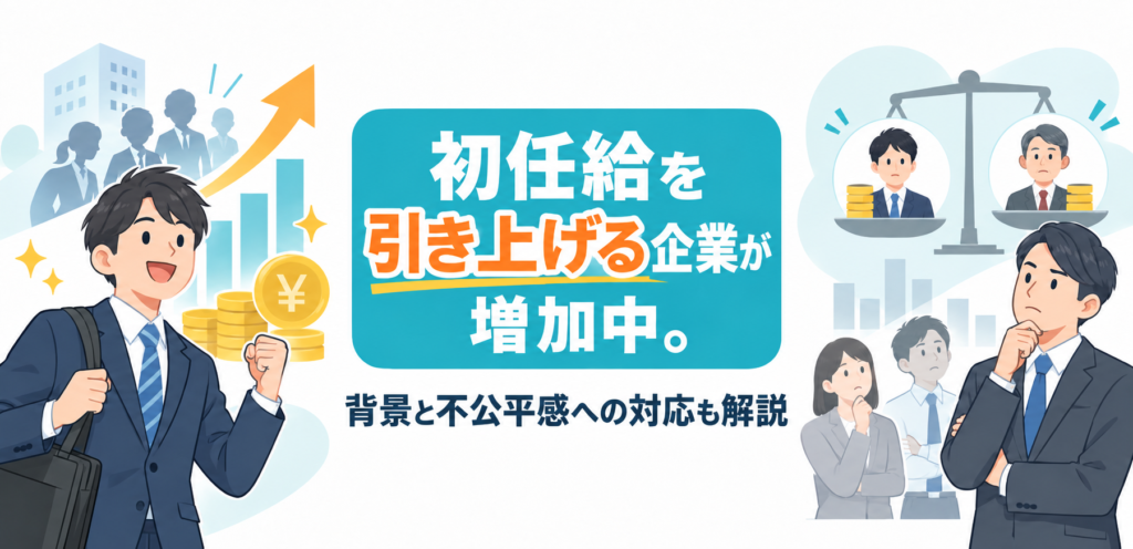 初任給を引き上げる企業が増加中。背景と不公平感への対応も解説