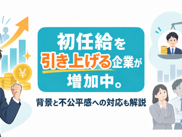 初任給を引き上げる企業が増加中。背景と不公平感への対応も解説